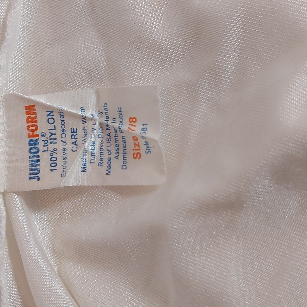 Girls Half Slip White Size 7/8 - Picture 4 of 6